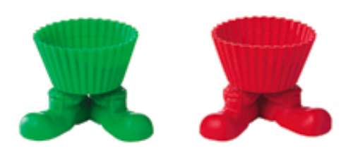 Santa Silly Feet Silicone Cups - Click Image to Close